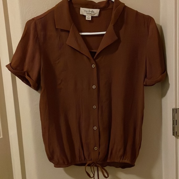 Brown blouse, only used about once or twice, size S - Picture 4 of 5